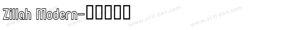 Zillah Modern字体转换